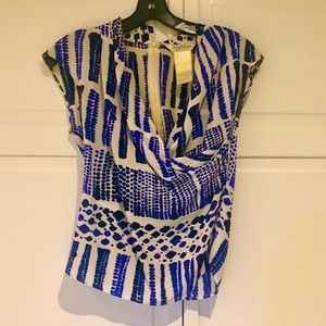 MaxMara Sleeveless Wrap Front Blouse